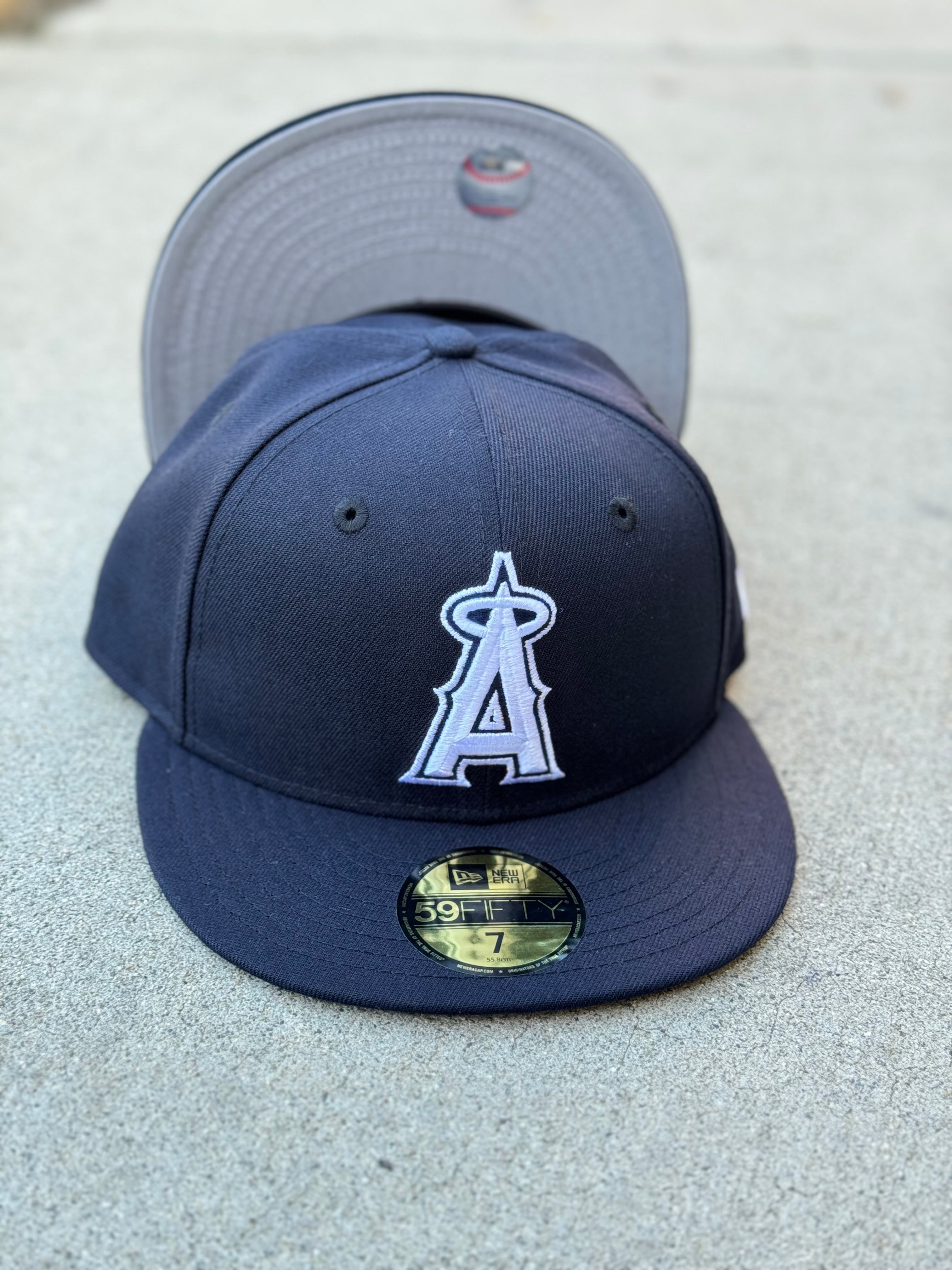 Anaheim Angels Navy White Outline