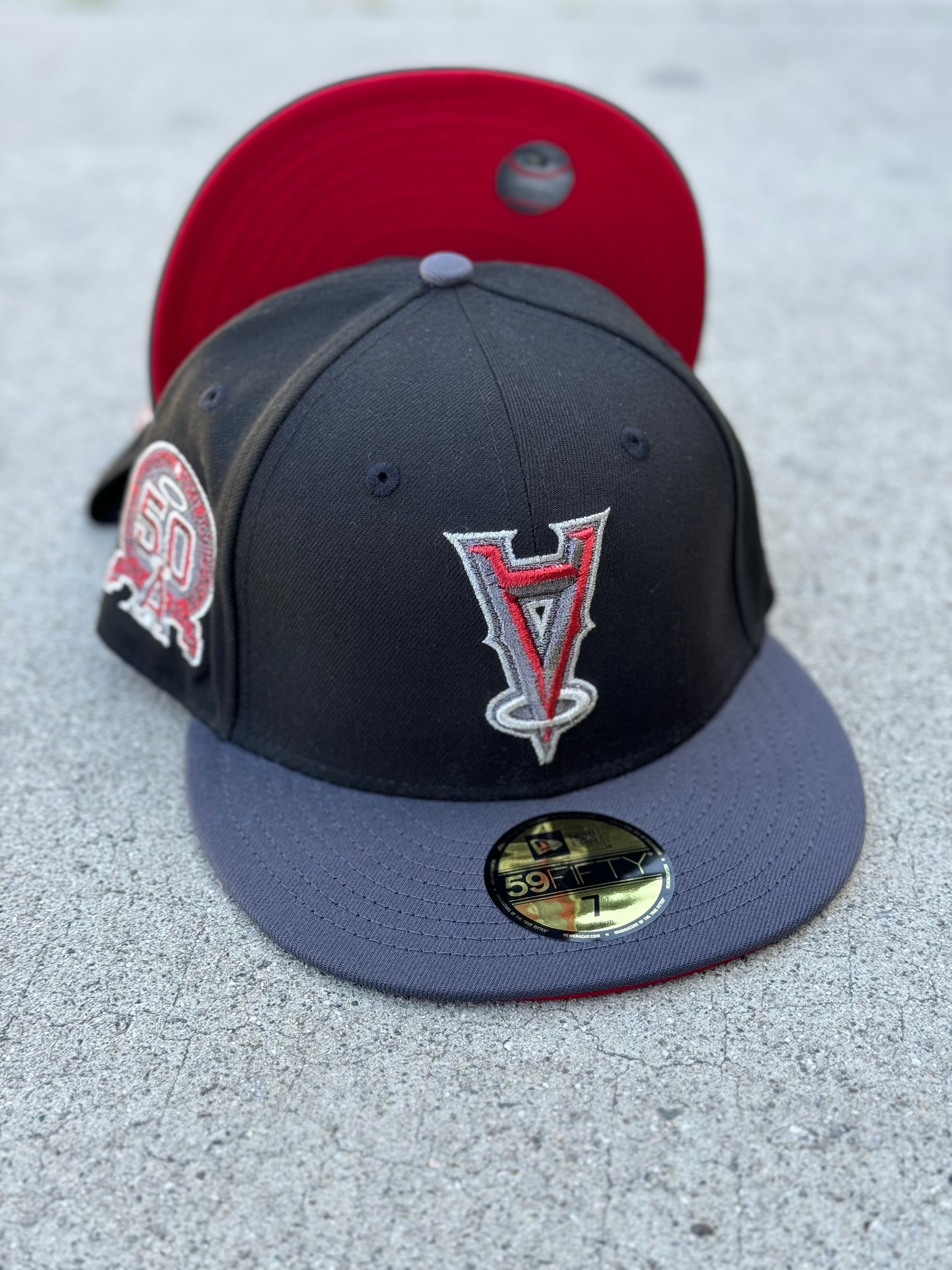 Anaheim Angels Upside Down 2Tone Black Graphite Red UV 50th Patch