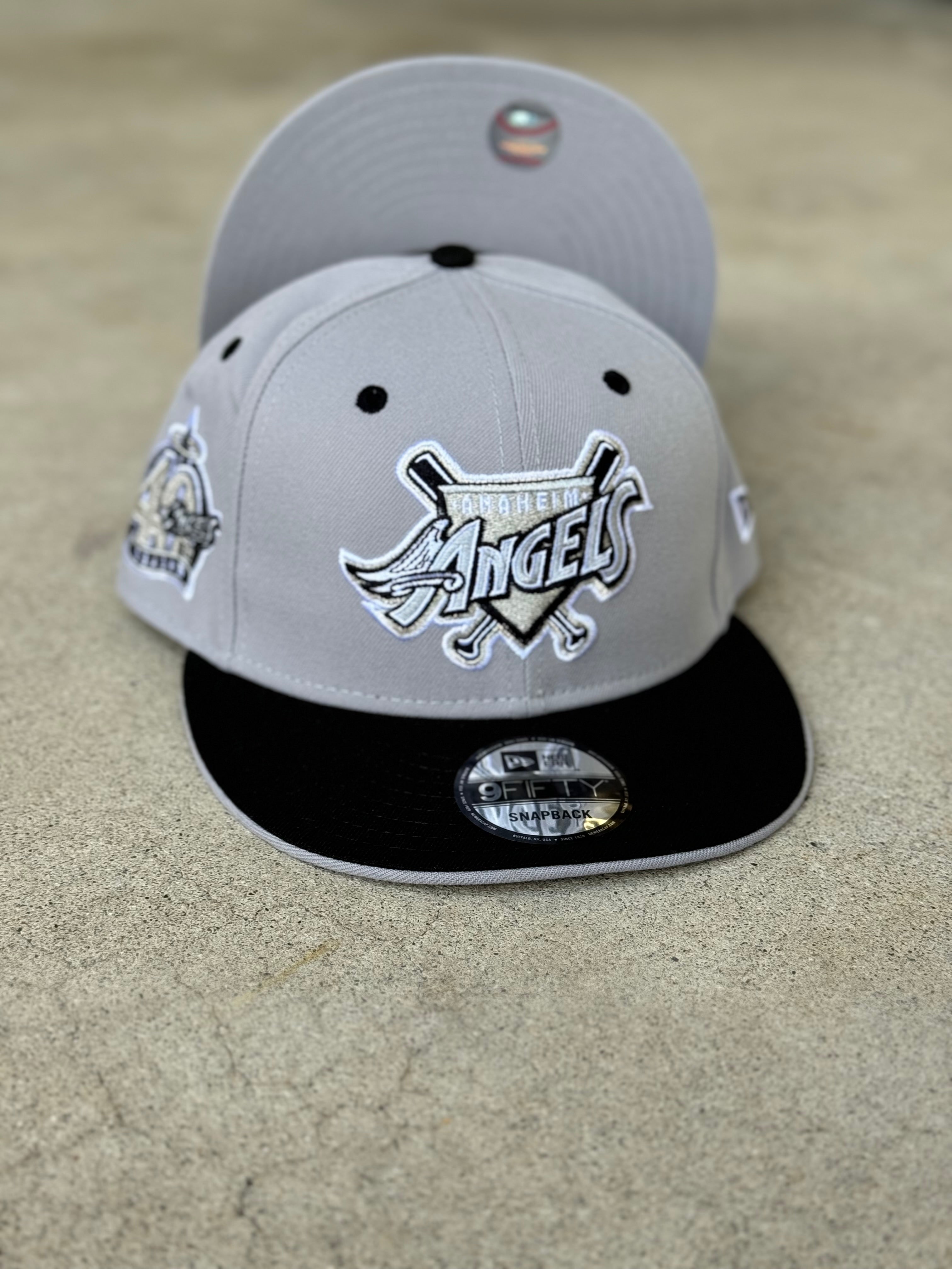 Anaheim Angels Bat Logo 2 Tone Grey Black