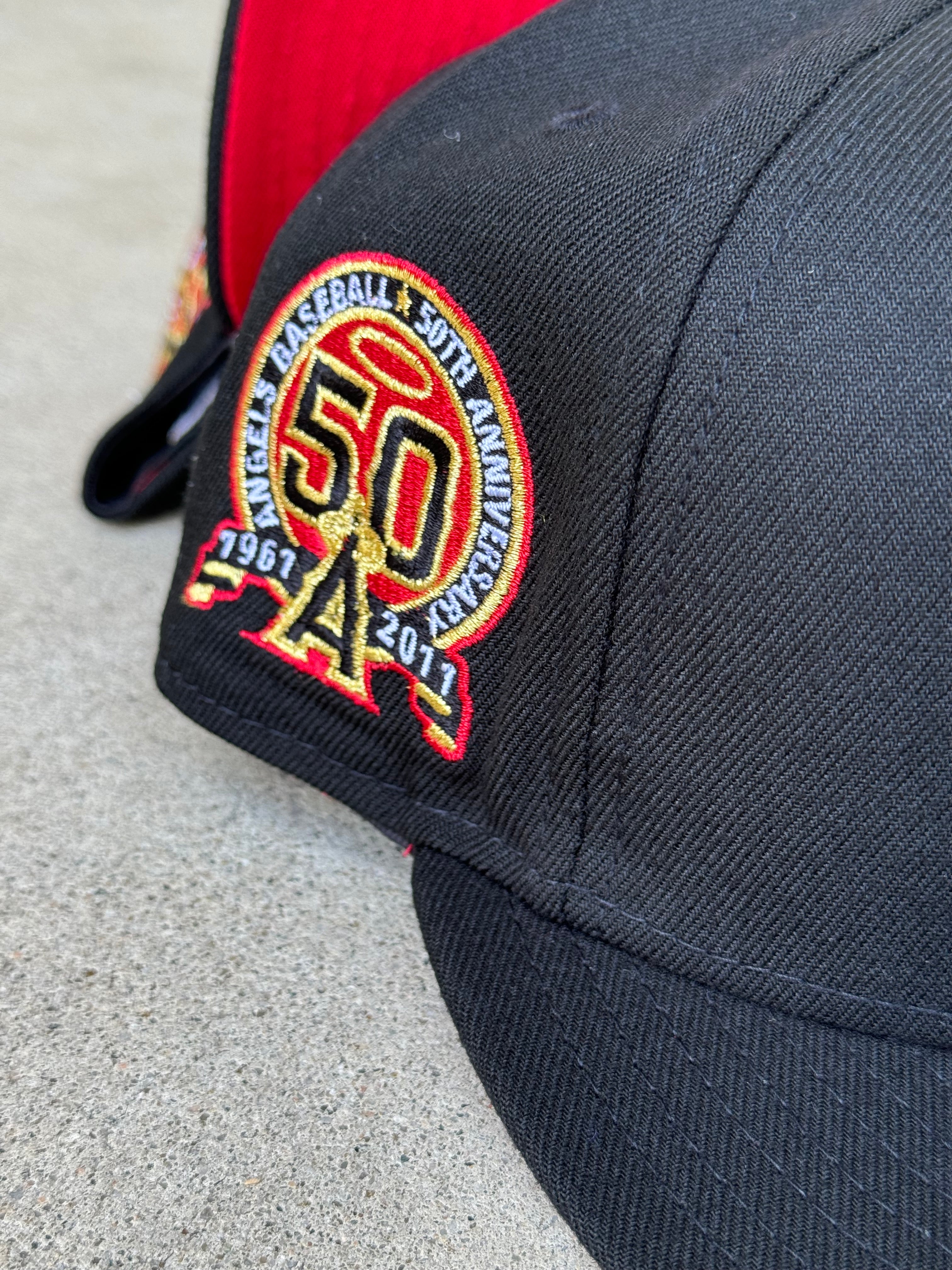 Anaheim Angels Wing Black 50th Snapback