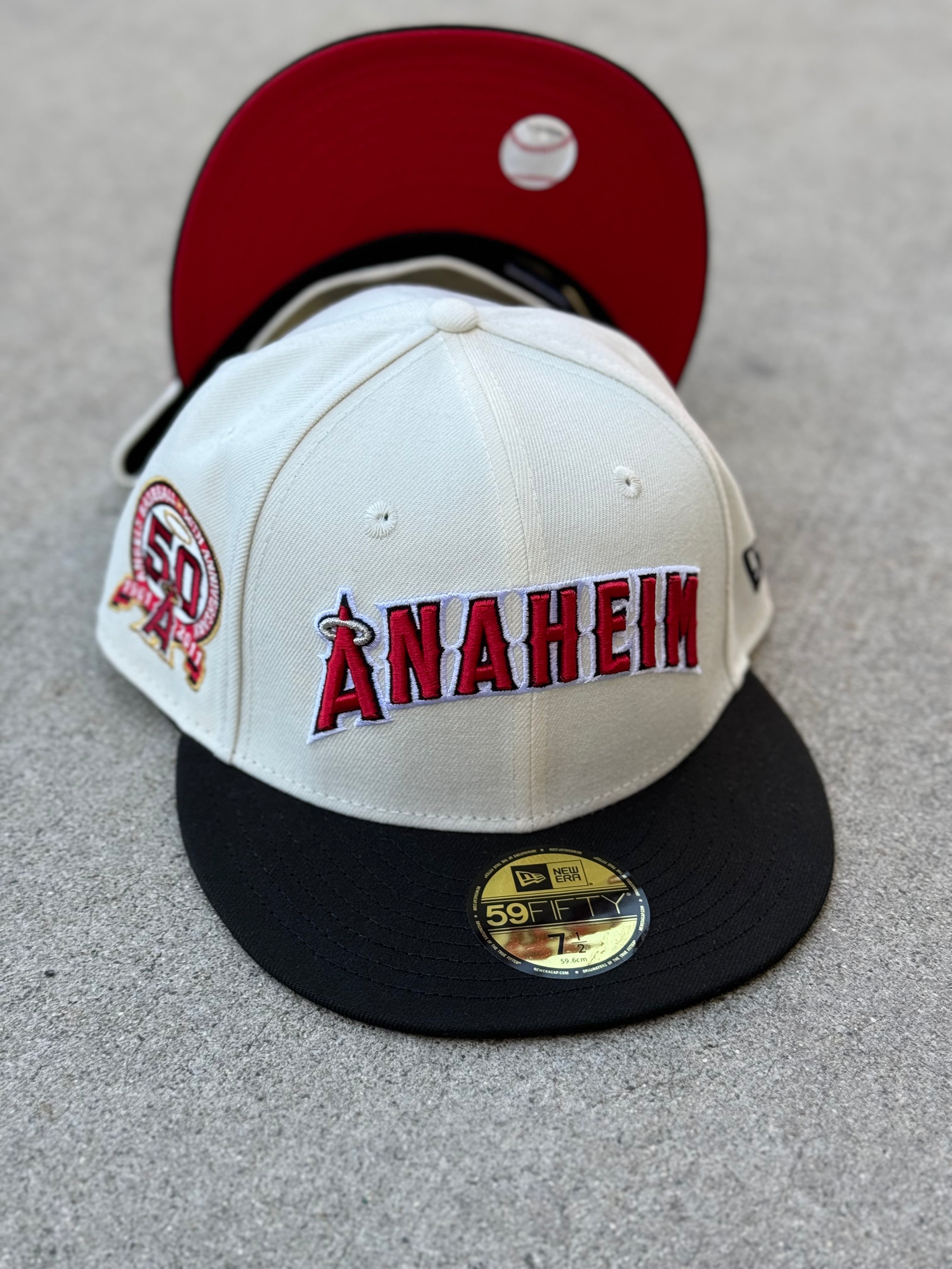 Anaheim Angels 2Tone Chrome Black Red UV 50th Patch