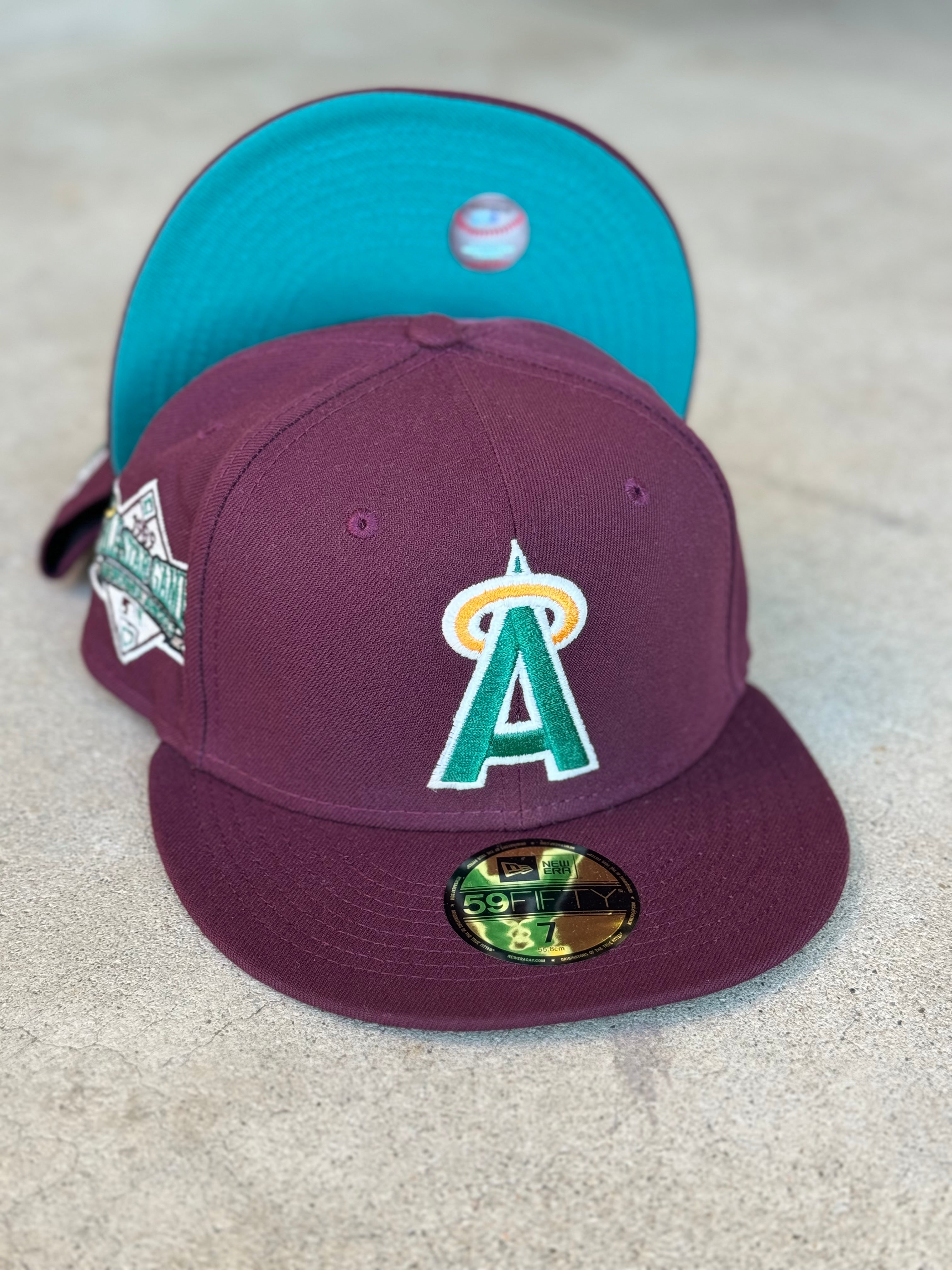New Era Anaheim Angels Burgundy Teal 89 Patch