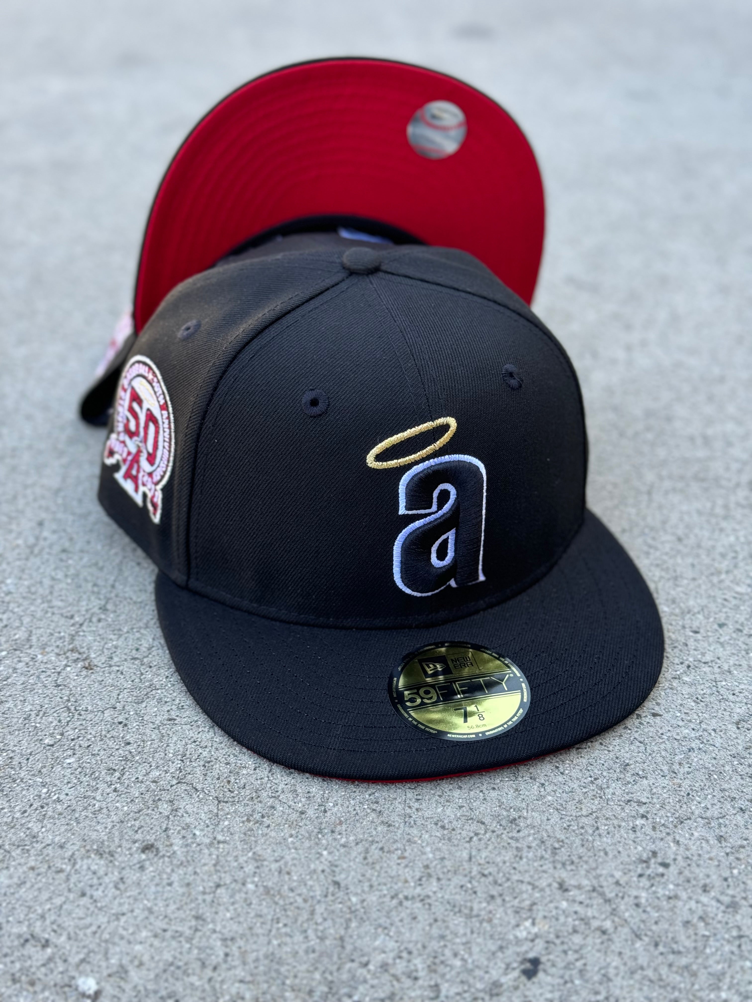 Anaheim Angels Lower Case a Black Red UV 50th Patch