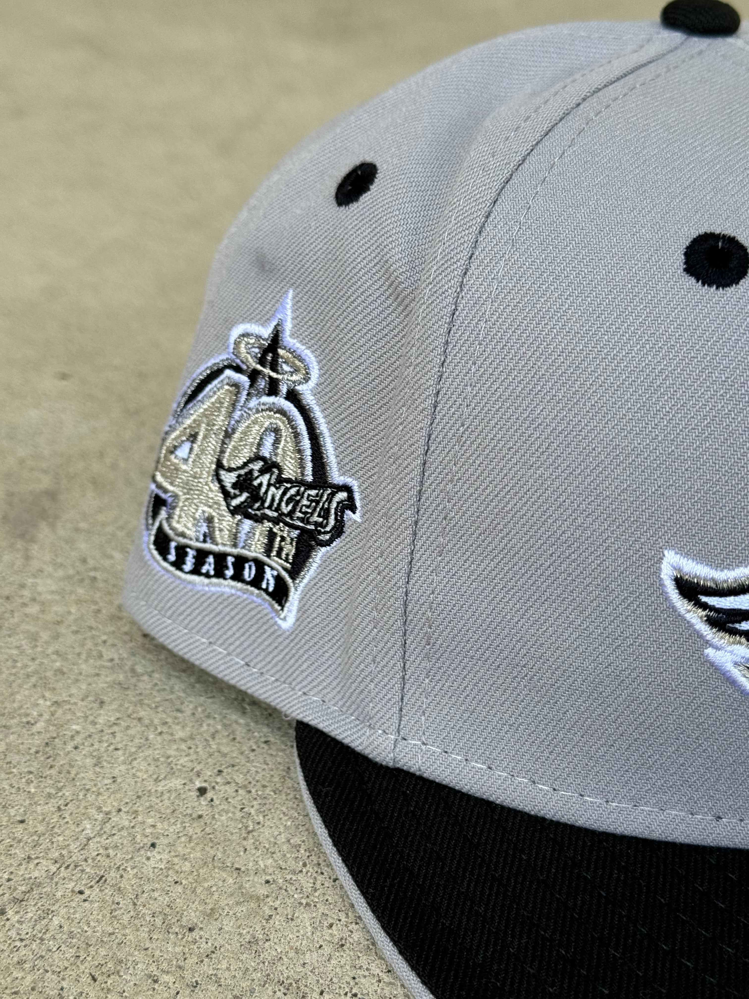Anaheim Angels Bat Logo 2 Tone Grey Black