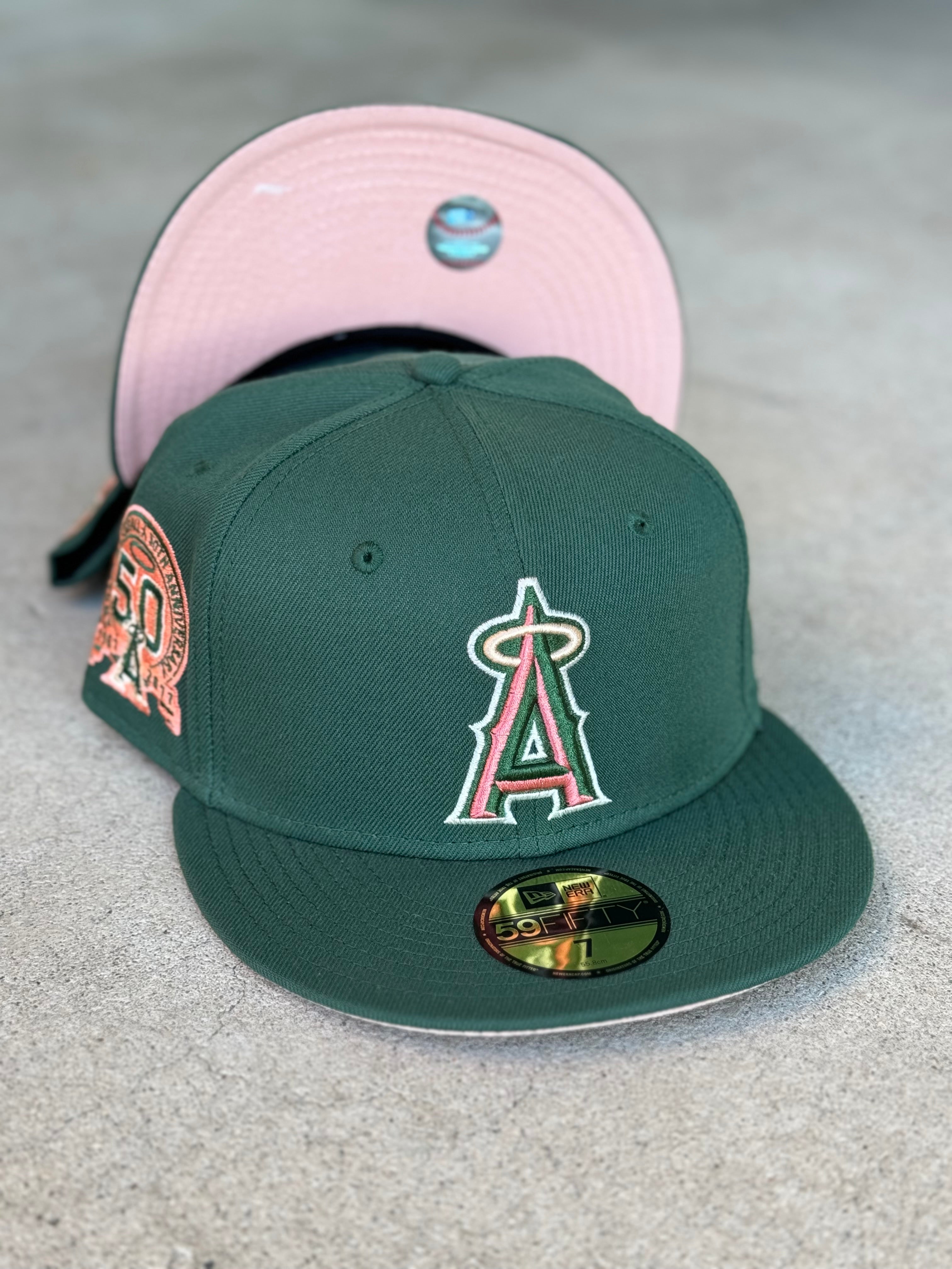 New Era Anaheim Angels Green Pink 50th Patch