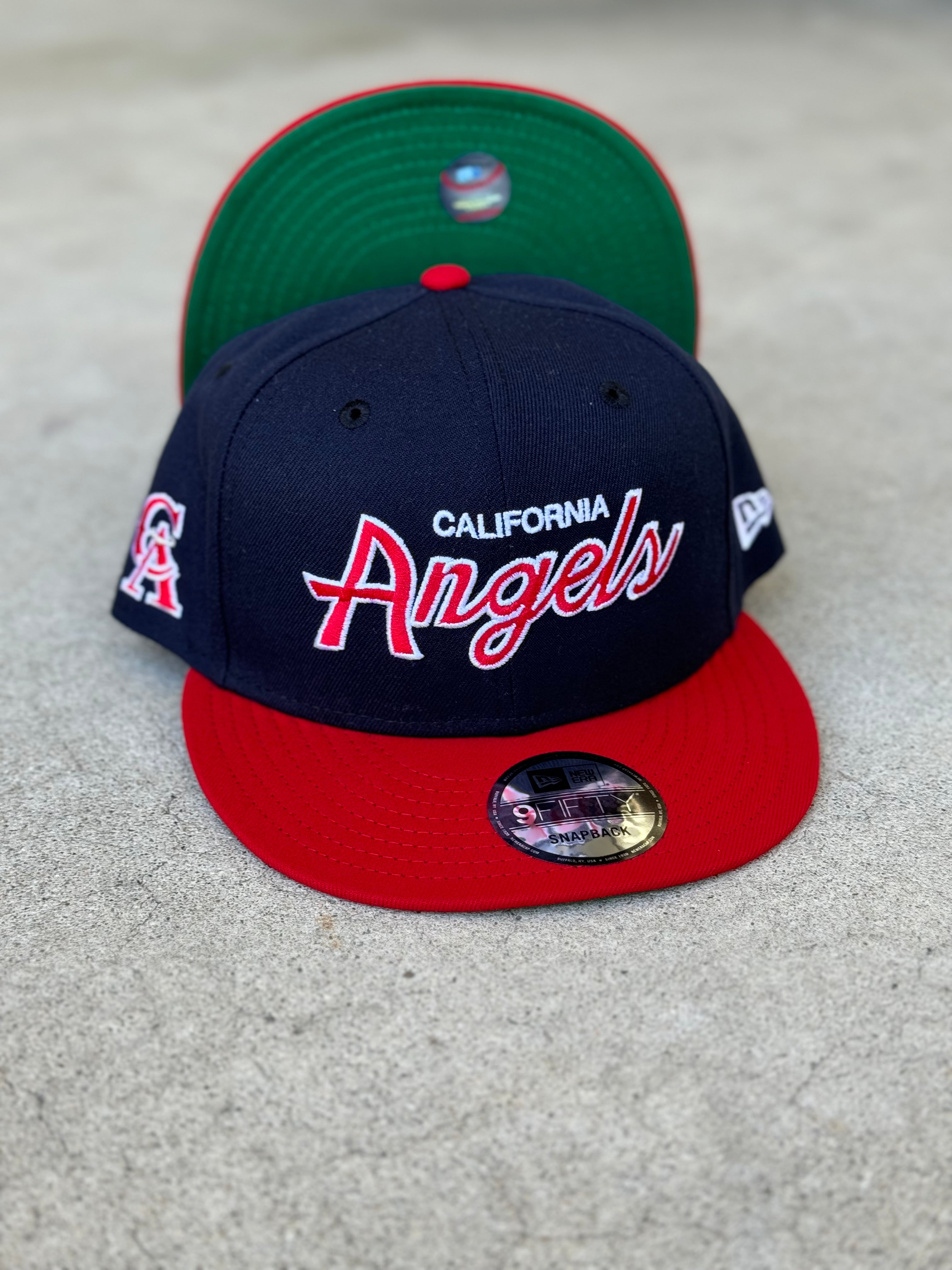 California Angels Script 2tone Navy Red Snapback