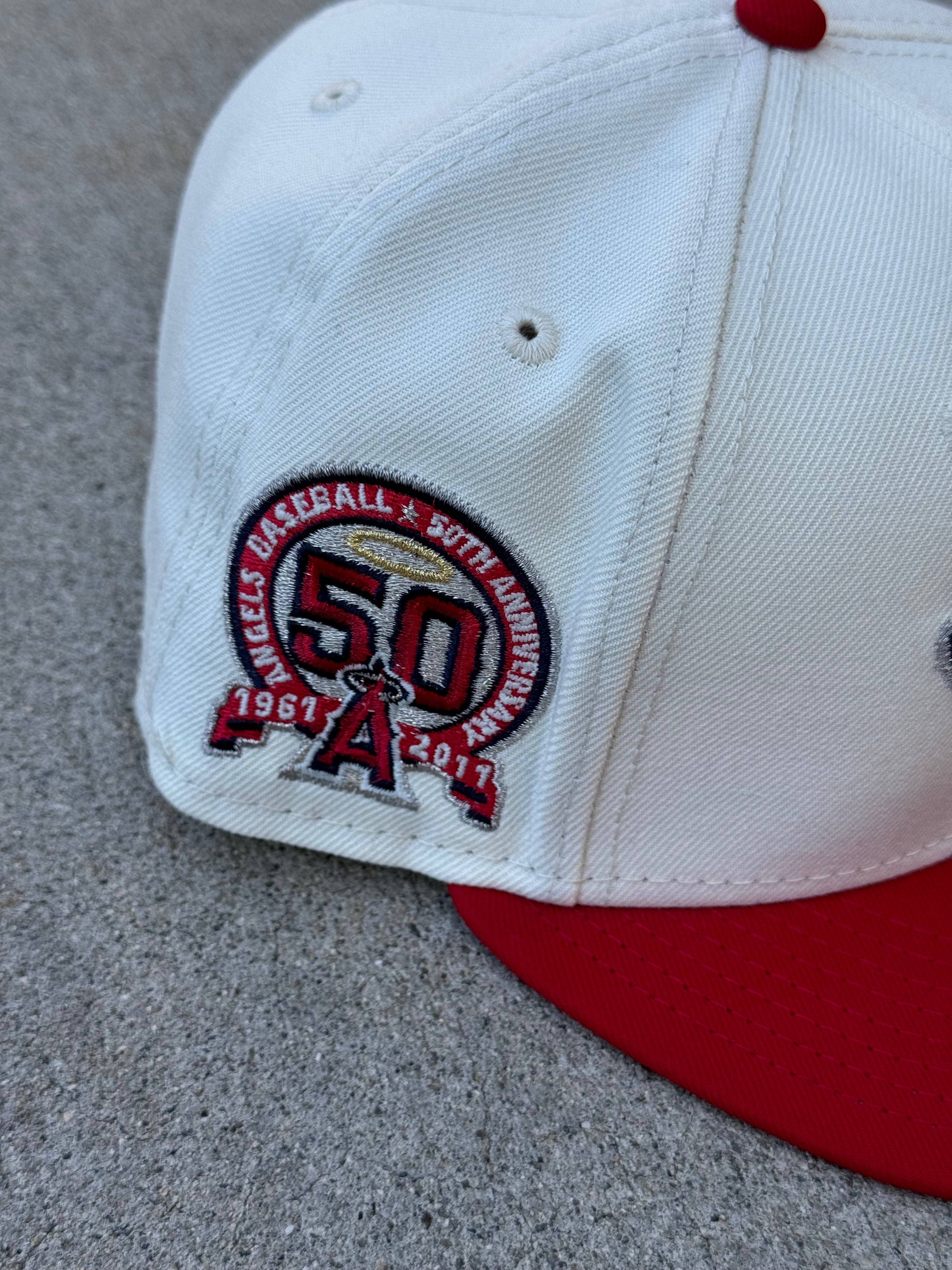 Anaheim Angels Wing 2Tone Chrome Red Green UV 50th Patch