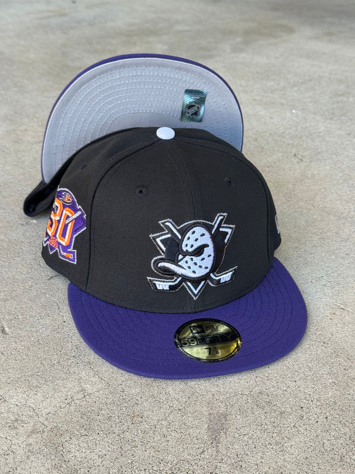 Anaheim Ducks 2 Tone Black Purple 30TH Patch