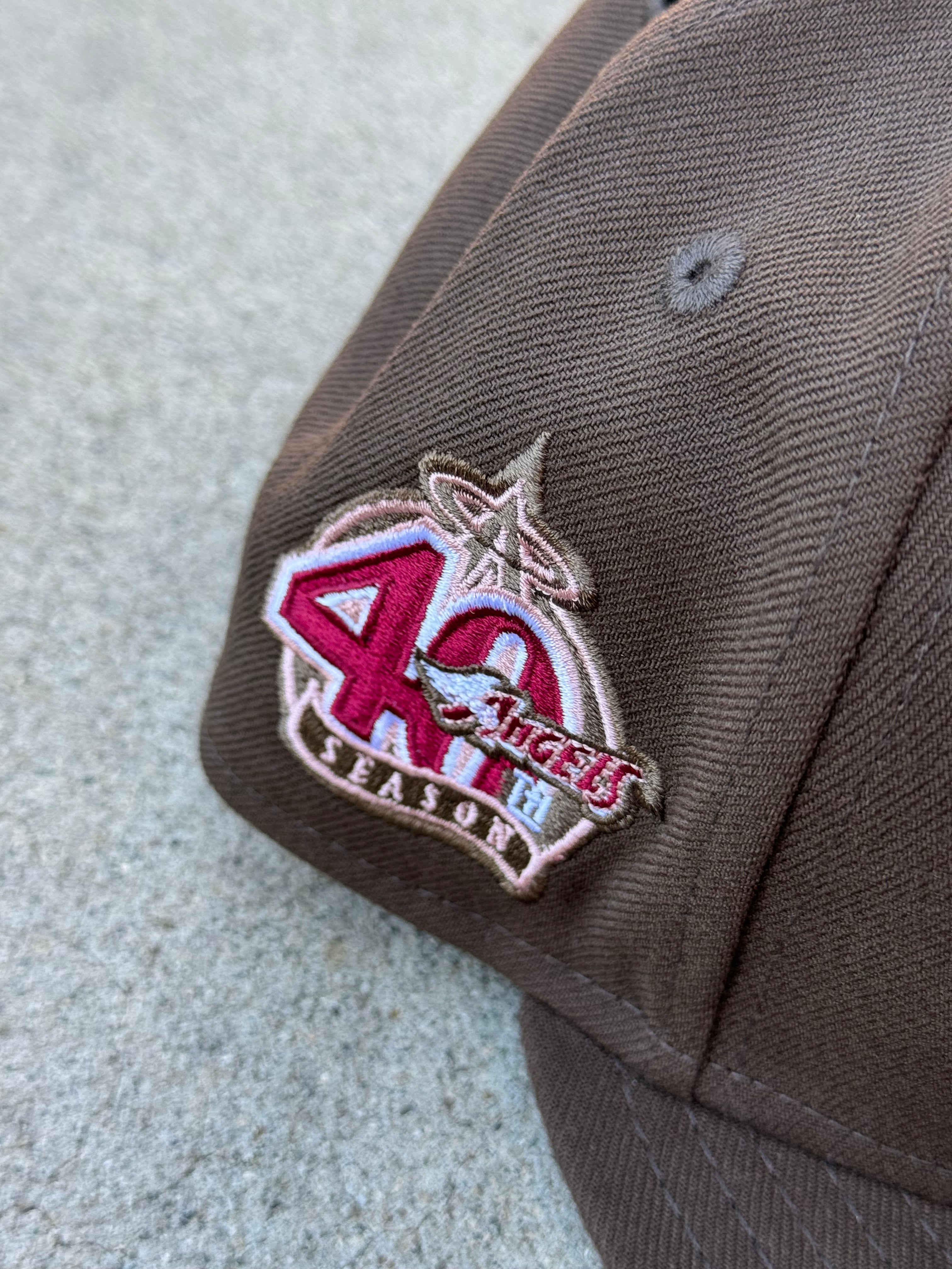 Anaheim Angels Bat Logo Brown Peach UV 40th Anniversary