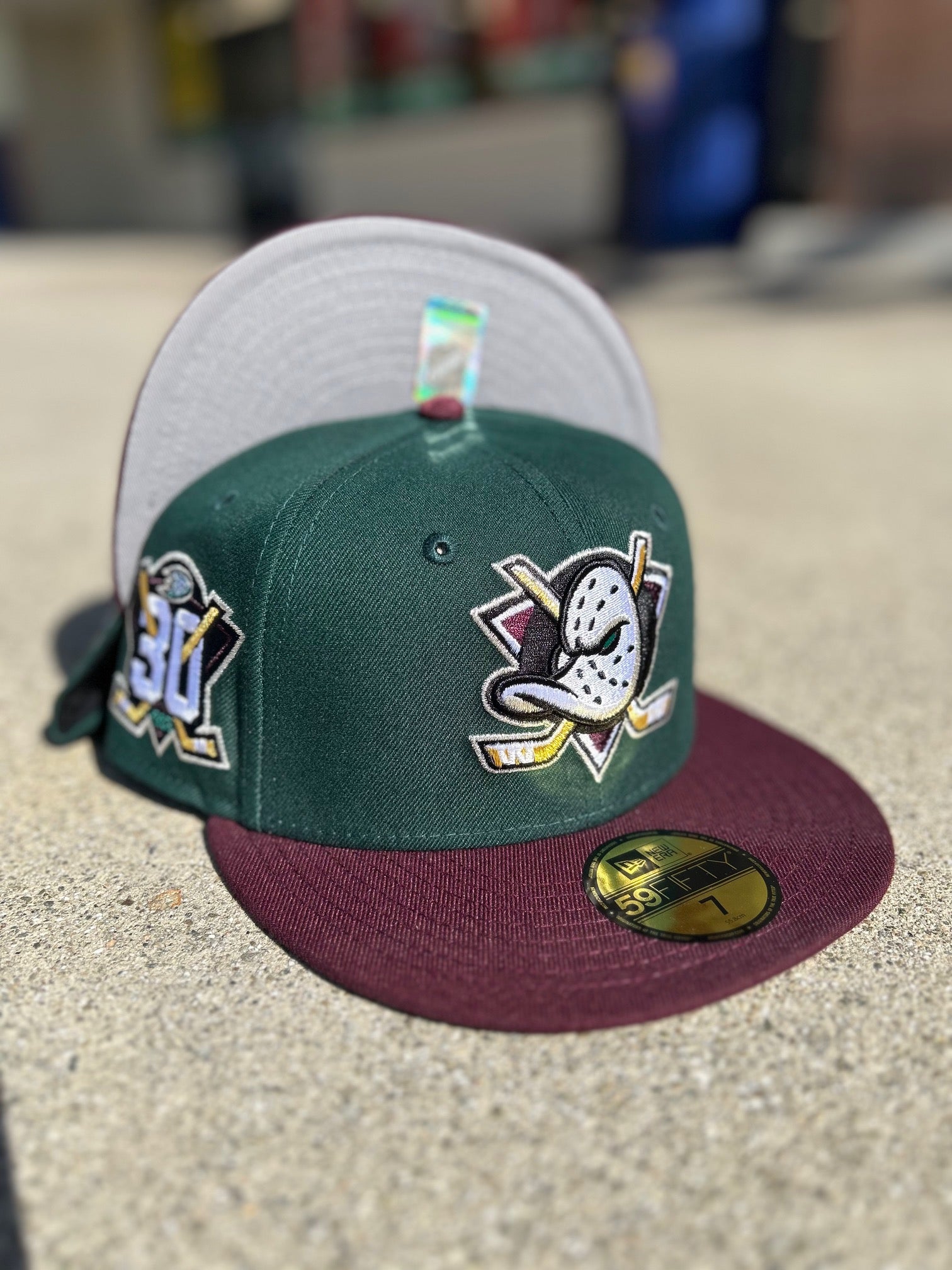 New Era Anaheim Ducks 2 Tone Green Burgundy