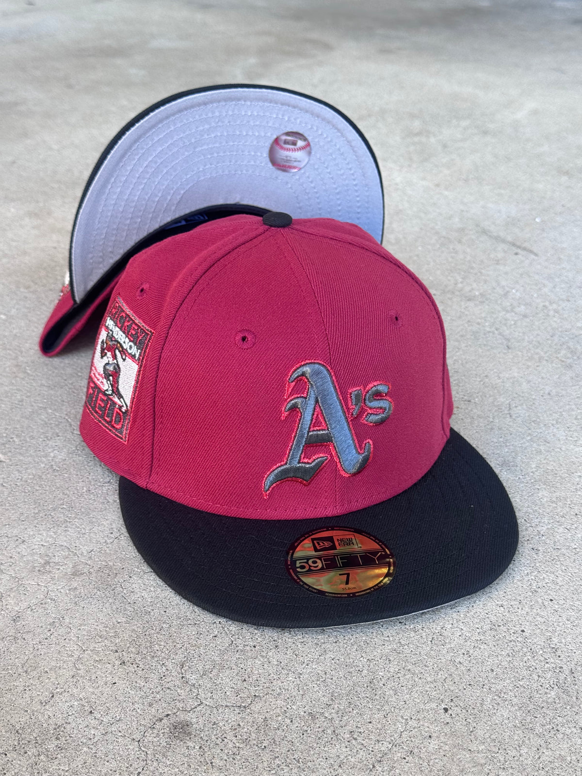 Oakland A's 2 Tone Burgundy Black Grey UV