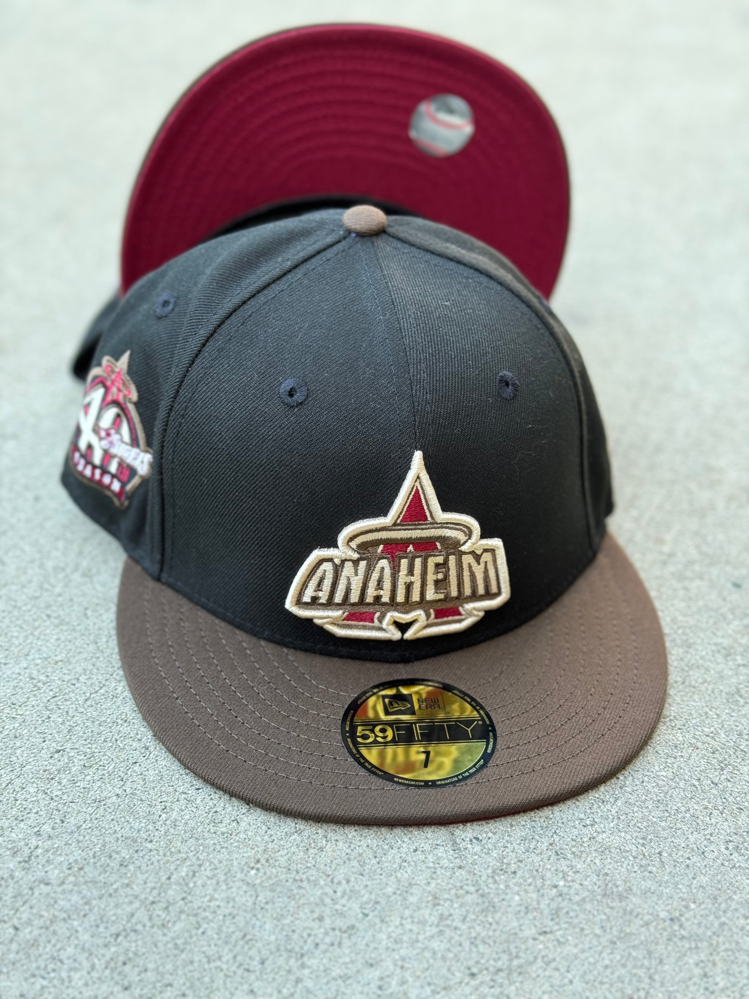 Anaheim Angels 2Tone Black Brown Maroon UV 40th Anniversary