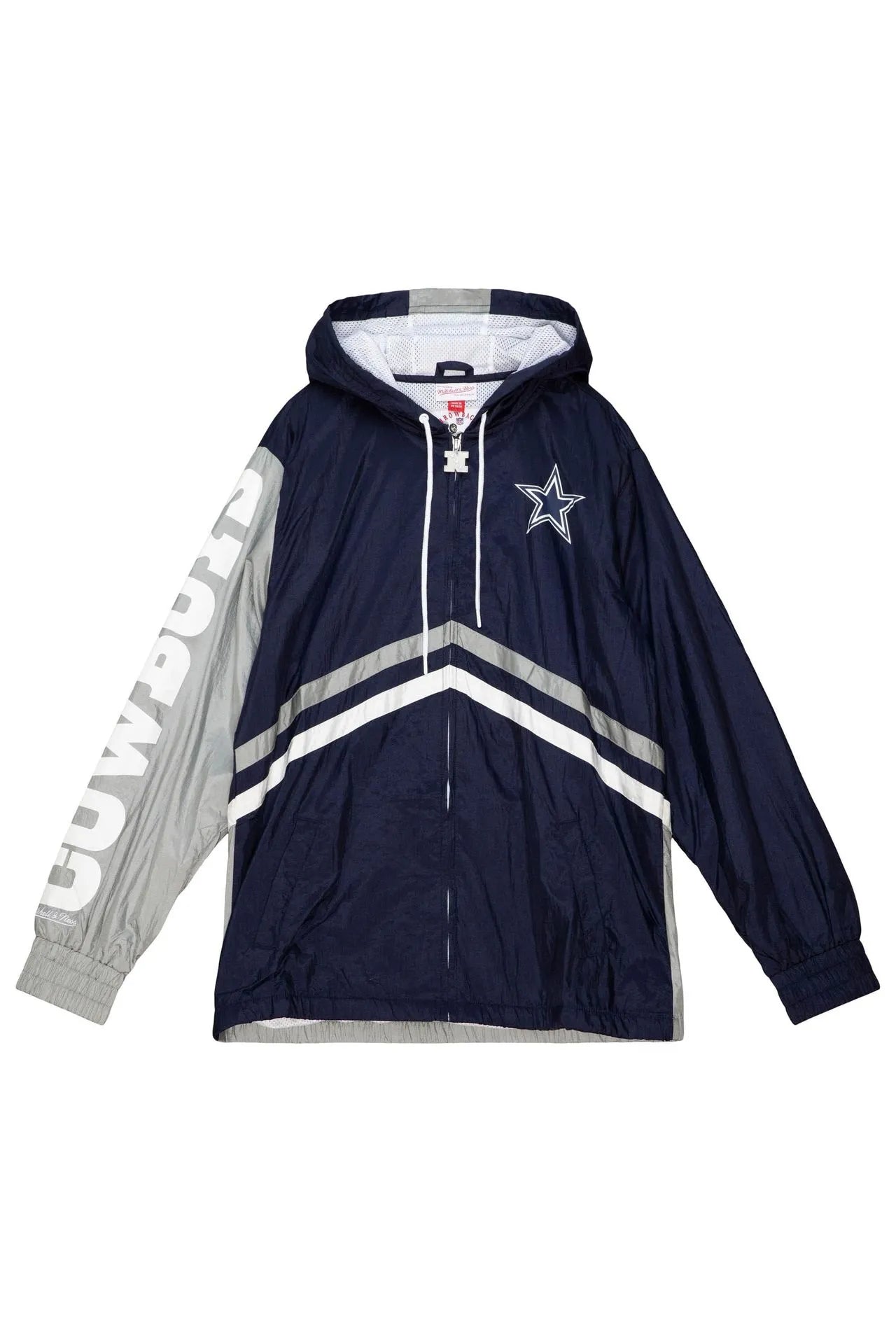 Mitchell & Ness Men's Cowboys Undeniable Full Zip Nfl Windbreaker Hood