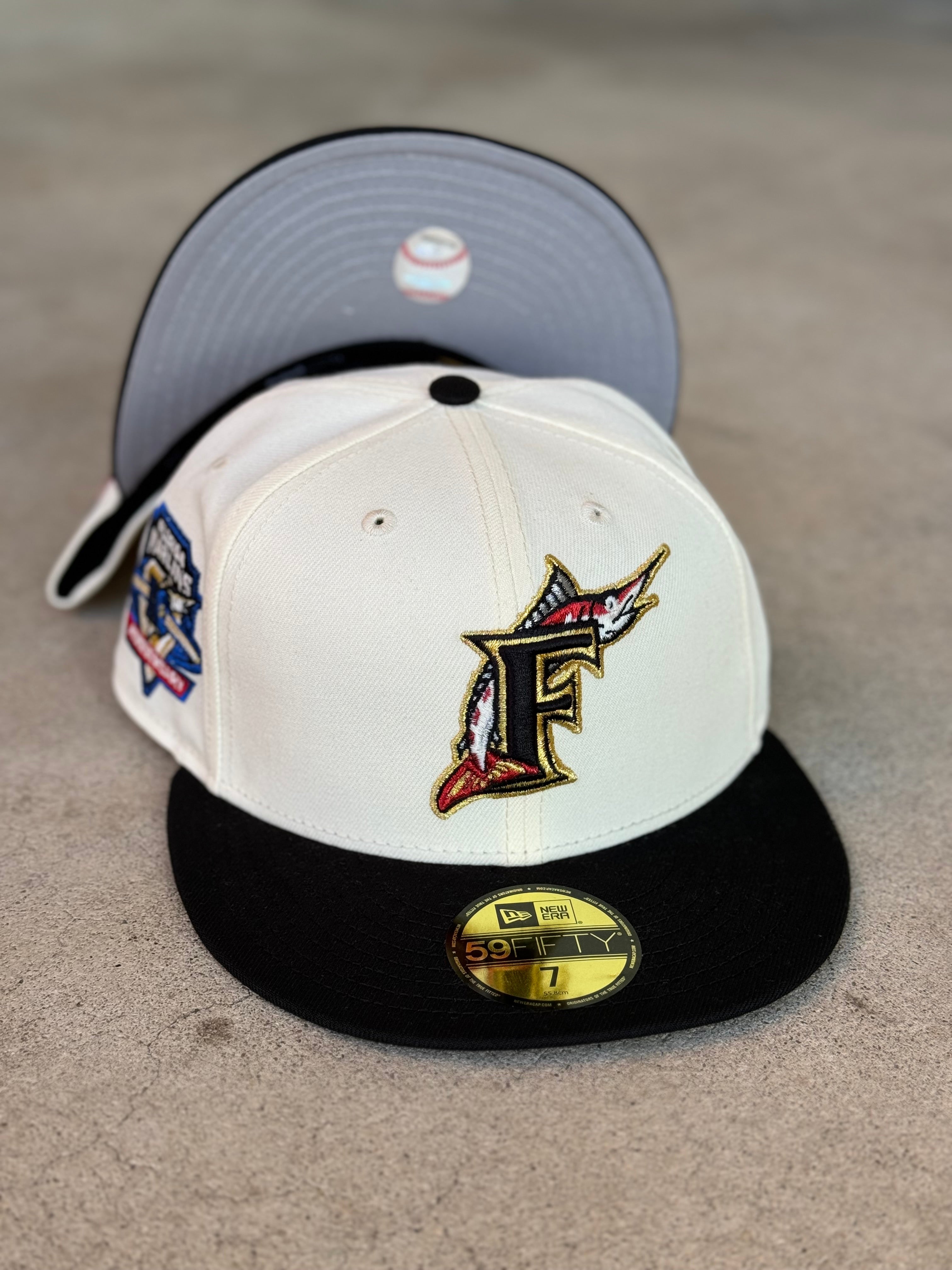 New Era Florida Marlins 2 Tone Chrome Black 10 Year Patch