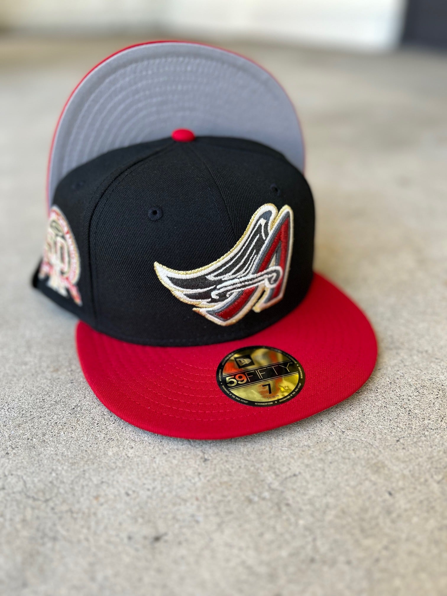 Anaheim Angels 2 Tone Black Red 50TH Patch